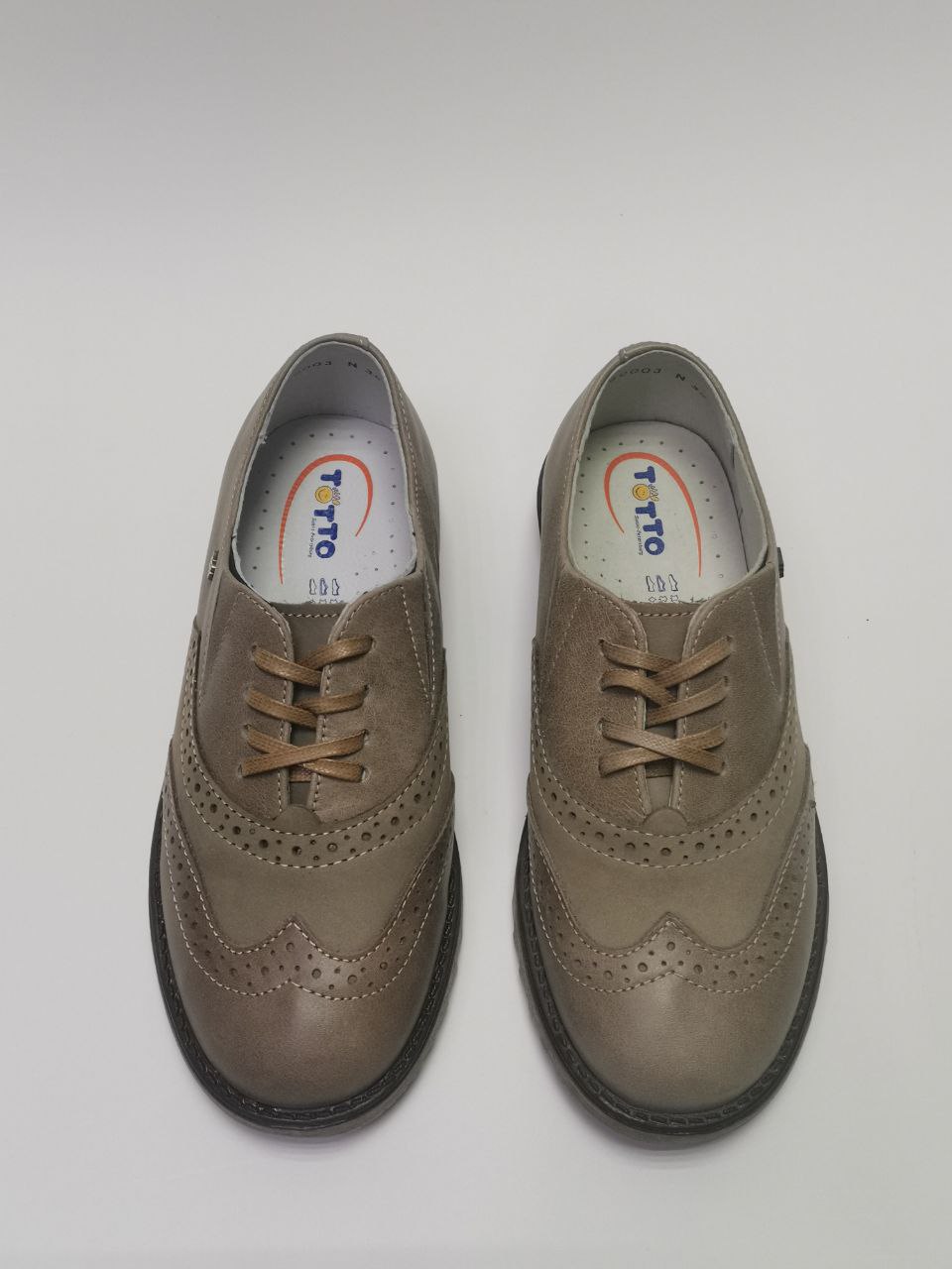 Полуботинки школьные  30003/2-КП-134,98,191 (серо-бежевый)  фото 1