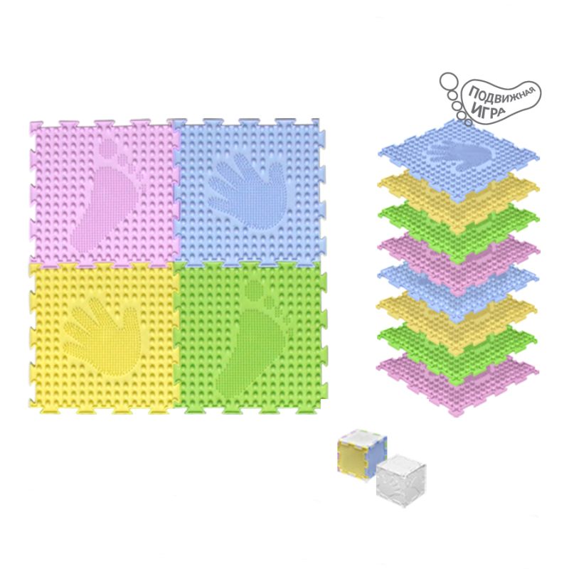 Модульный массажный коврик "ОРТОДОН" "Твистер", 16 модулей - пазлов фото 1