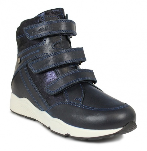 Ботинки осенние темно-синие 65-132  фото 1