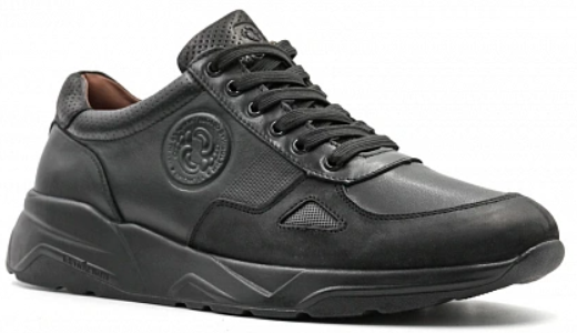 Кроссовки ортопедические мужские Ортомода 930411-Х-001 черные кожаные фото 1