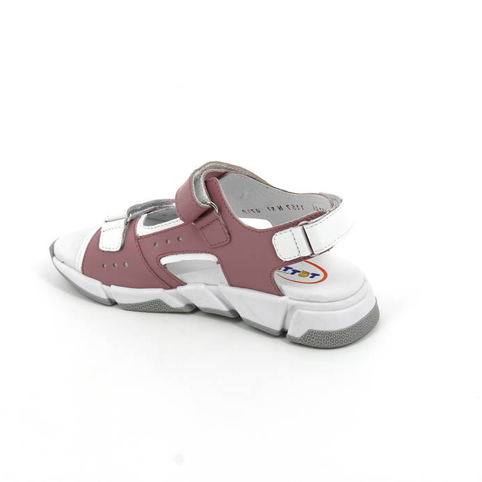 Босоножки  детские открытый нос, цв. белый/ирис 1157/1-КП-99,217  фото 3