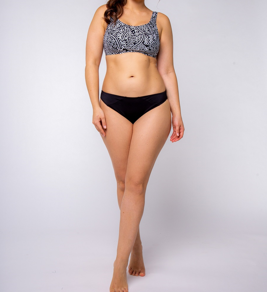 Комплект купальный Черно-белый орнамент К0876 П181 фото 1