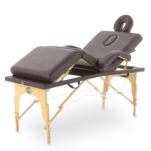 Массажный стол складной MED-MOS JF-Tapered 4-х секционный, деревянная рама фото 2