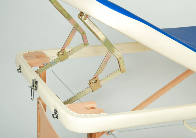 Массажный стол складной MED-MOS JF-AY01 3-х секционный, деревянная рама (двухцветный, размер 185*70) фото 4