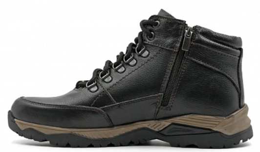 Ботинки ортопедические мужские демисезонные Ортомода 92469-Х-101 черные кожаные фото 4
