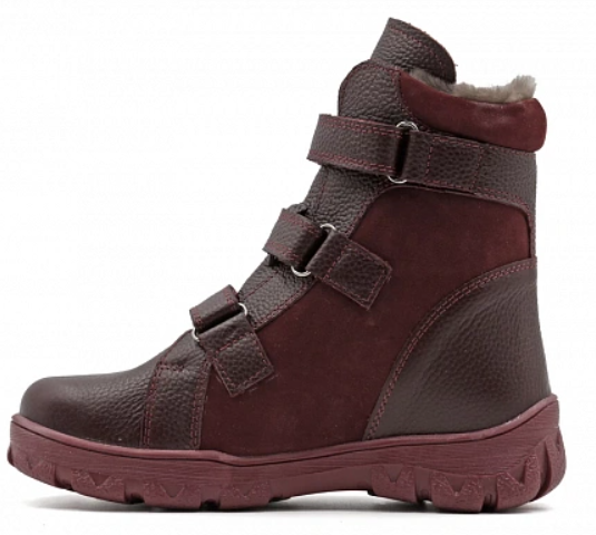 Ботинки ортопедические детские зимние Ортомода 21189-ХН-226 с высоким берцем натуральный мех фото 3